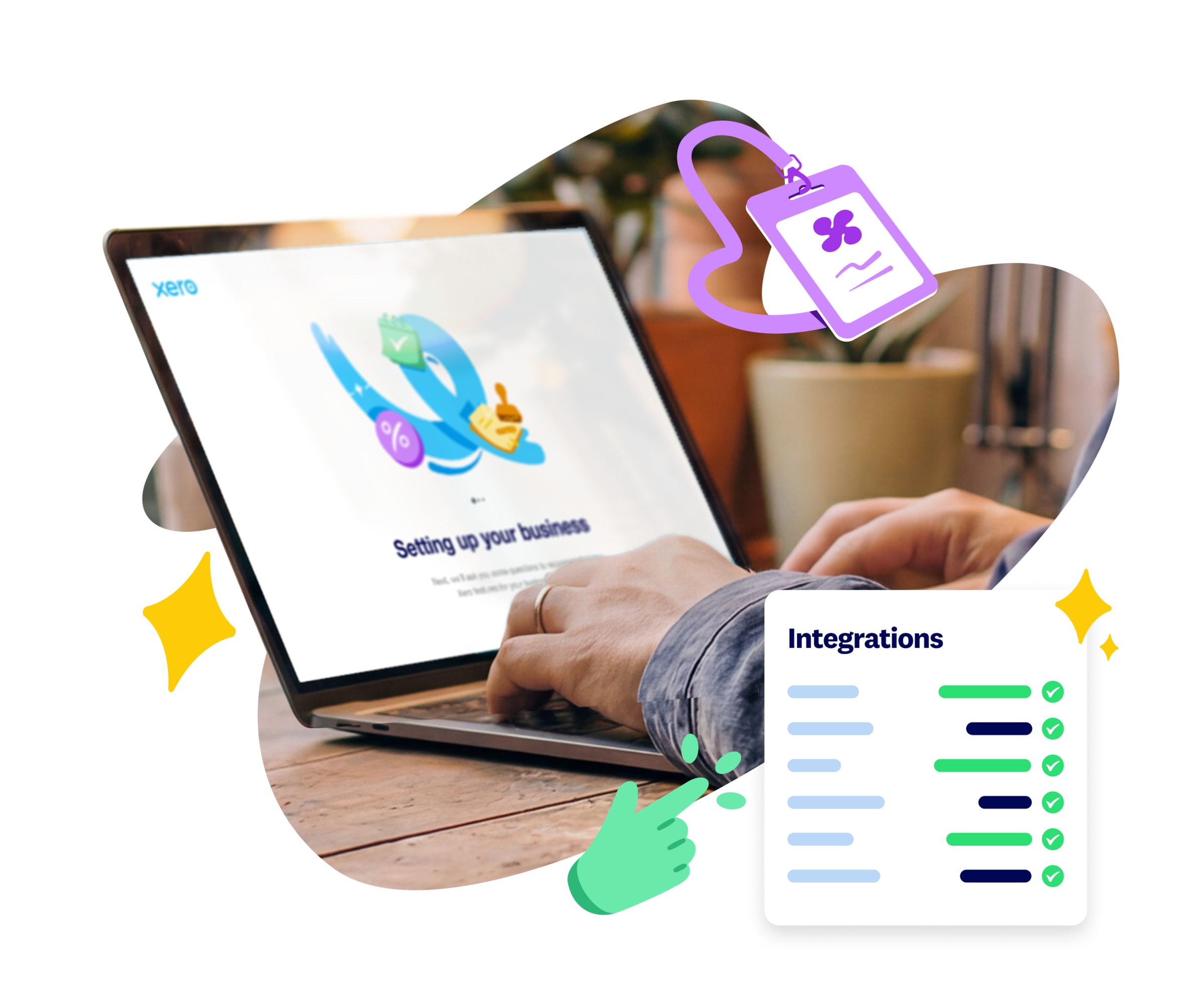 Xero user working on laptop for Xero integration